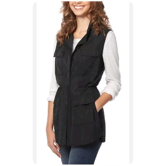Buffalo David Bitton Jackets & Blazers - Buffalo David Bitton Light Weight Vest Large Womens Button Front Black NEW